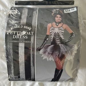 Skeleton Petticoat Dress Halloween Costume
